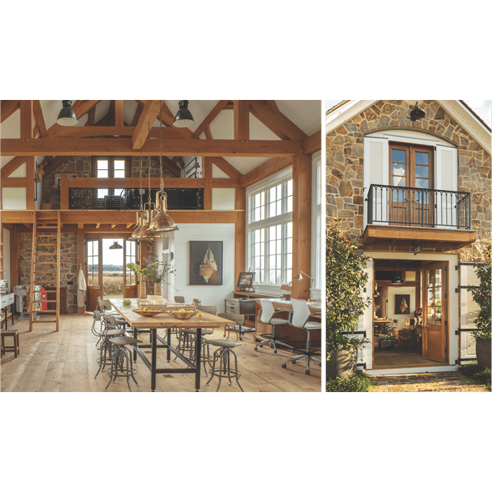 The owner's grandfather, who owned an art gallery in Baltimore, Maryland, was the main inspiration for the air studio space.