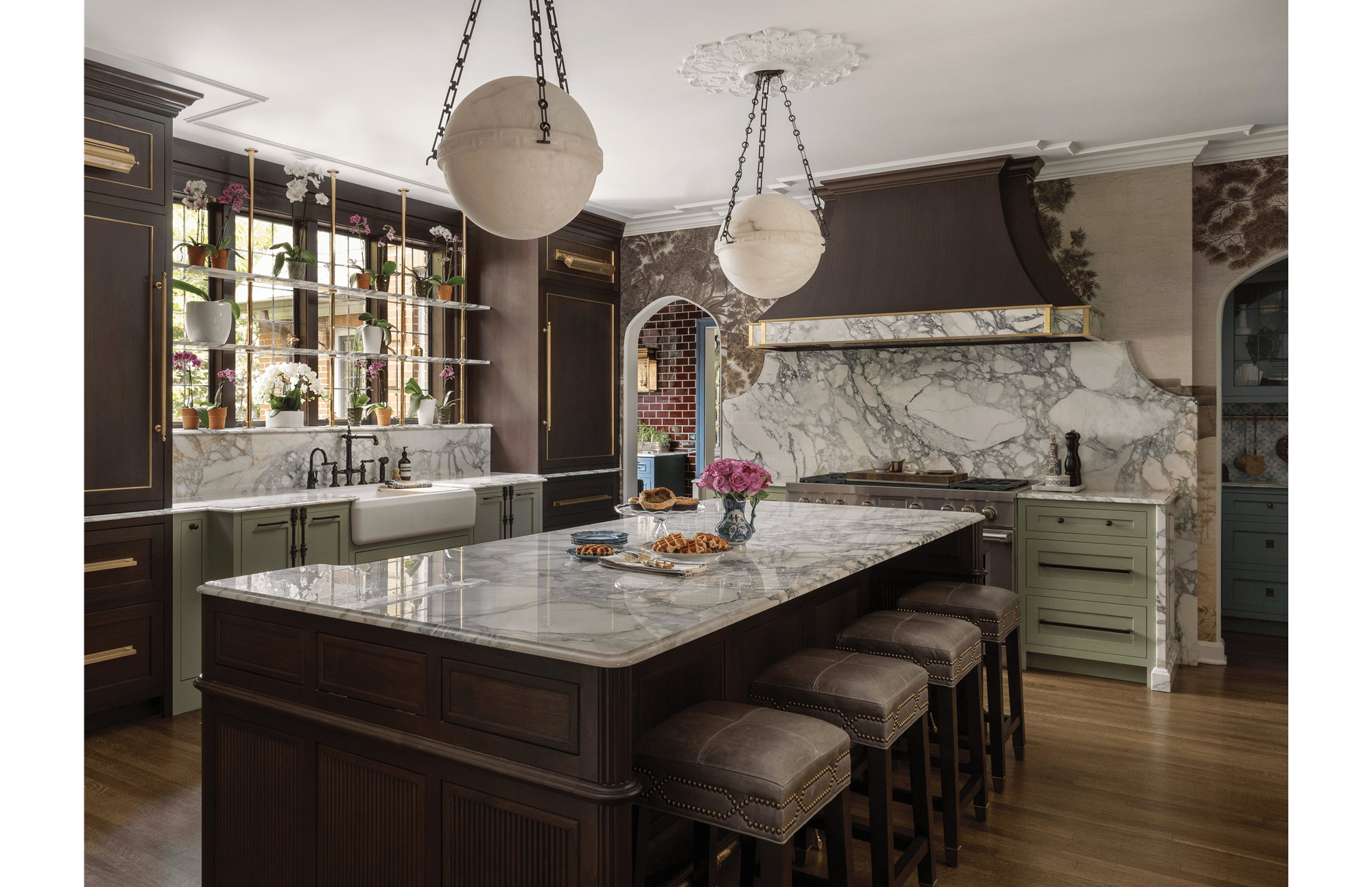 A home's long history is the focus of this bold design by Indianapolis-based designer Tiffany Skilling.