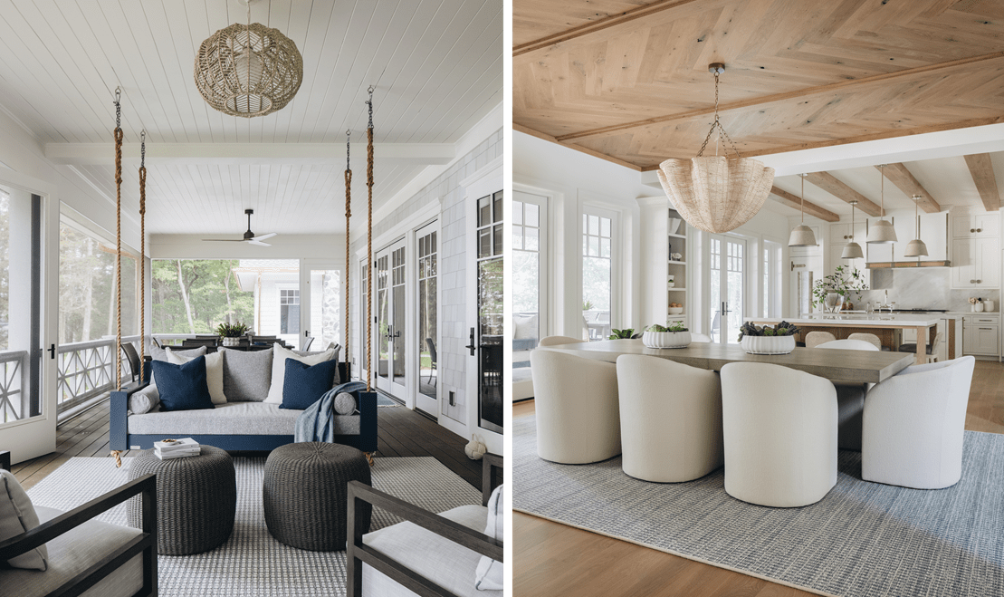 Color is consistent from room to room and the neutral tones are felt throughout the house.