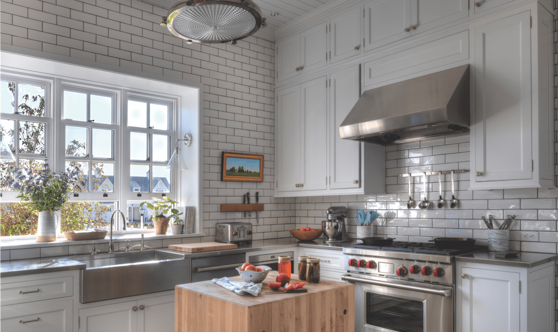 The estate features a more industrial-looking butler's pantry intended to keep the mess out of the main kitchen.