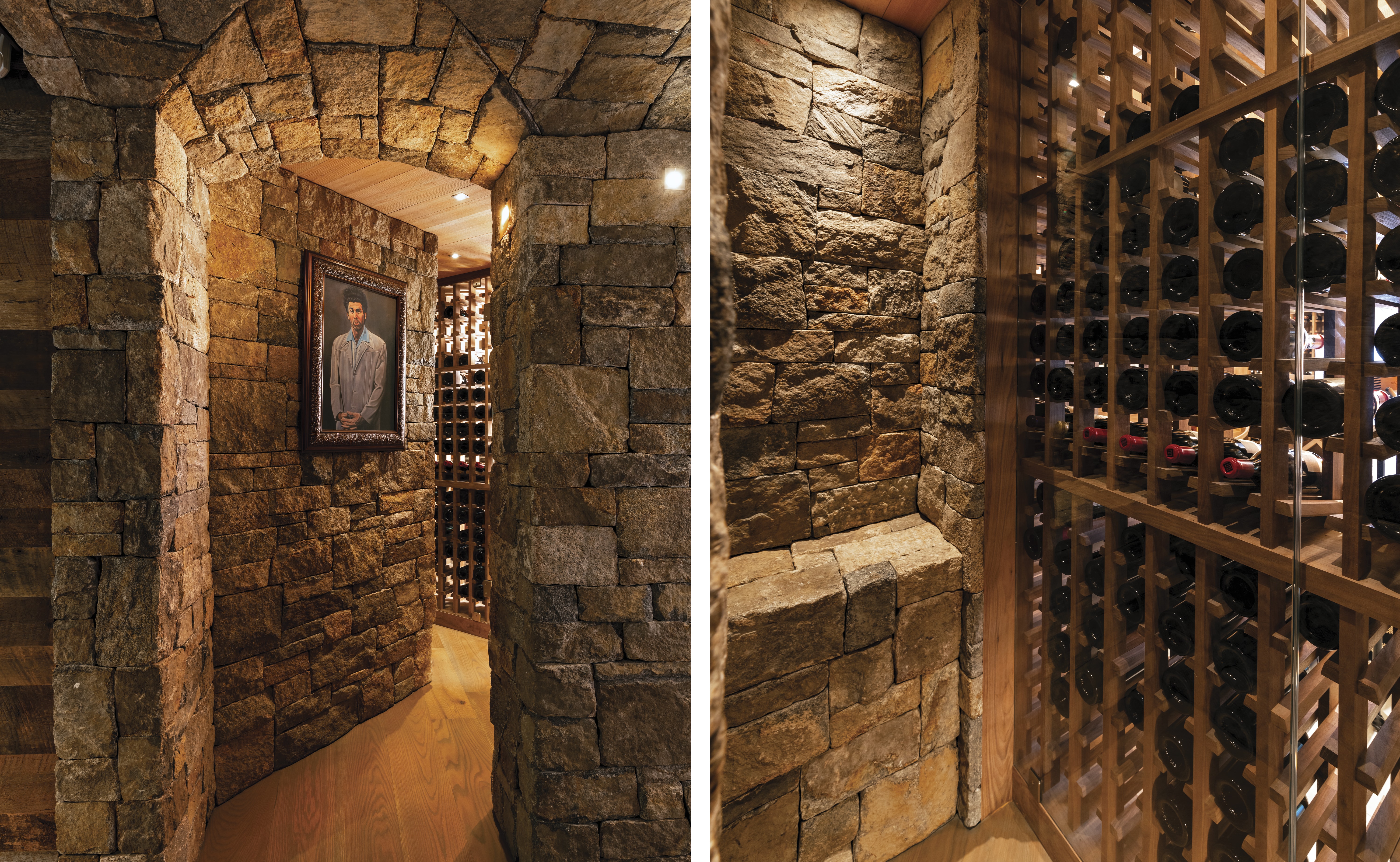 Holding more than 800 bottles, the wine cellar is ideal for a connoisseur’s collection. 