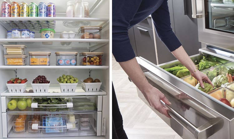 Sub-Zero Refrigerators adjustable shelves and crisper drawers help organize your food items and keep them fresher, longer.