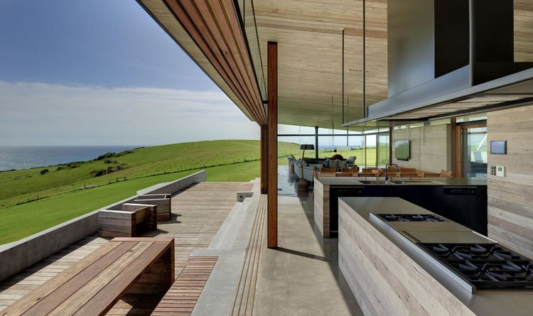 'The Farm' features an outside kitchen filled with Sub-Zero and Wolf appliances