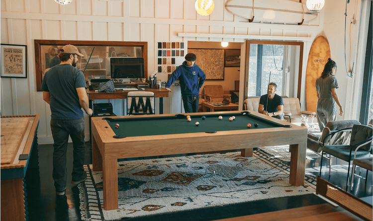 Sean Woosley Studio's ping-pong tables are meant for homes and offices and can be used as a standard table as well.