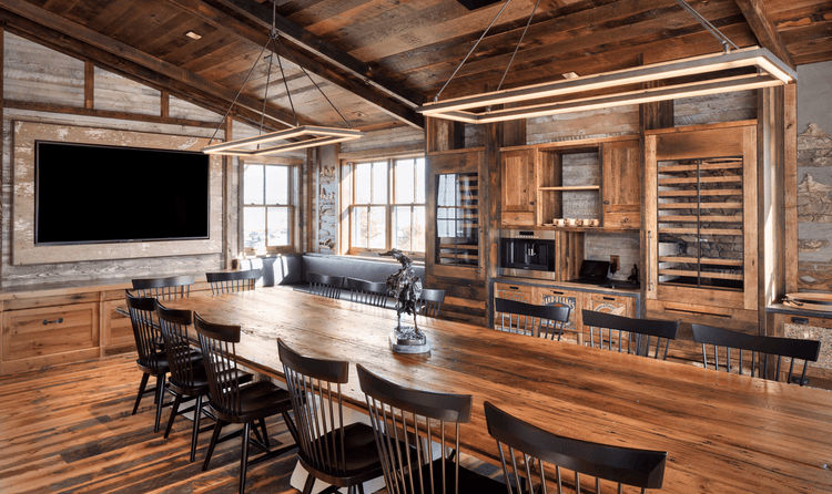 Draper DBS cabinetmakers located in Pennsylvania made all of the cabinets, cubicles, and booths beyond the kitchen.