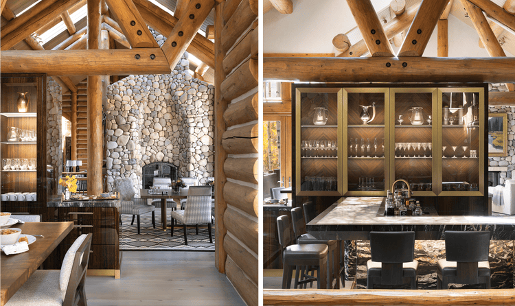 The bar and kitchen are mainstays, and they were a finalist in the 2022-2023 Sub-Zero, Wolf, and Cove Kitchen Design Contest.