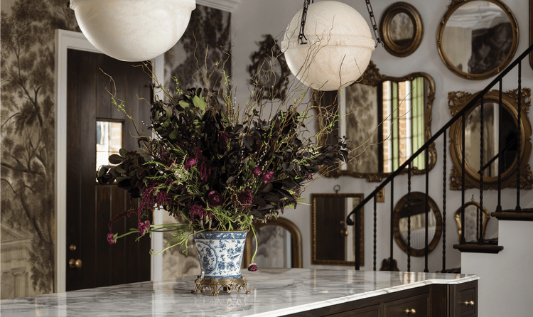 The home was built in 1929. They often display vintage mirrors, paintings, and potted plants to keep the antique aesthetic.