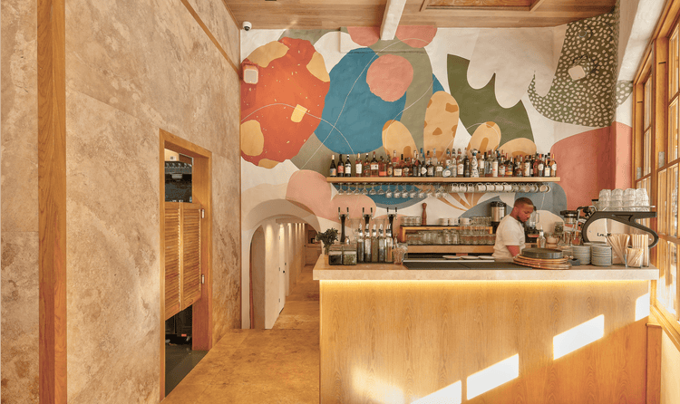 One of Alex Proba's high-profile public art installations featuring multiple bright hues.