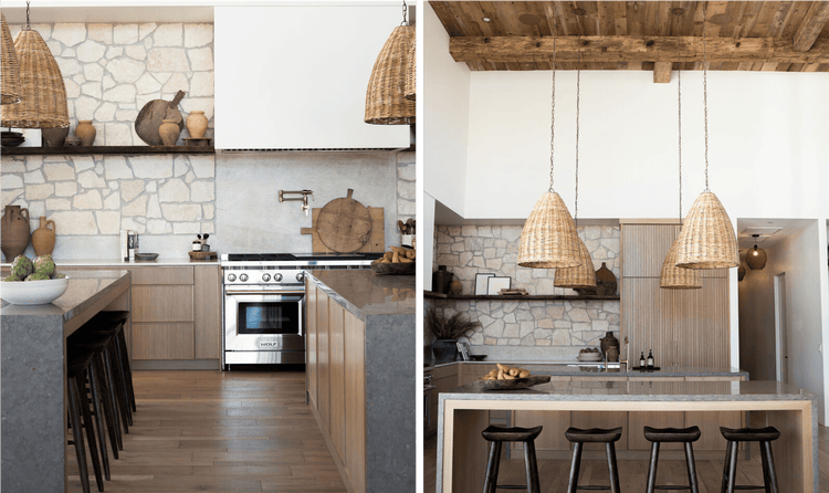 A 60" Wolf Gas Range is featured prominently within the large kitchen. A Sub-Zero 30&quot; Designer Series Column Refrigerator with an integrated panel option allows great customization flexibility.