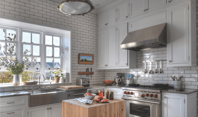 The estate features a more industrial-looking butler's pantry intended to keep the mess out of the main kitchen.