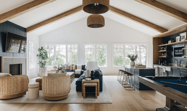 Amy Storm was challenged to create a new layout for the second floor. The space was meant to hold many friends or family.