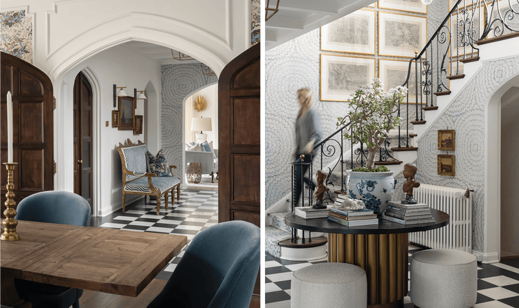 Tiffany wanted a historic place with compartmentalized spaces, like this dining room that helped inform the rest of the home.