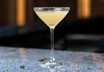 The Golden Hour Margarita recipe includes honey syrup and Clase Azul Tequila Gold.