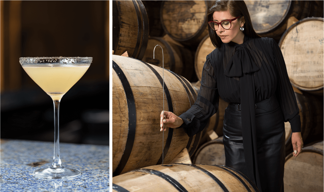 Viridiana Tinoco conducts tastings every month to analyze the status of each new blend, which is aged in multiple barrels.