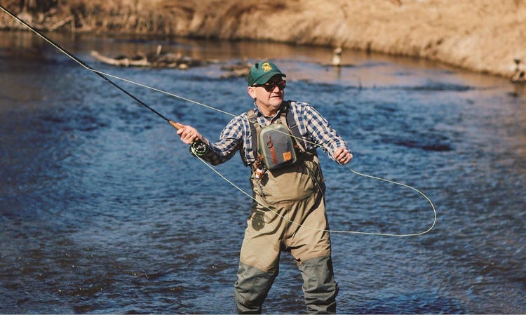 Chesebro fly-fishes in his leisure time