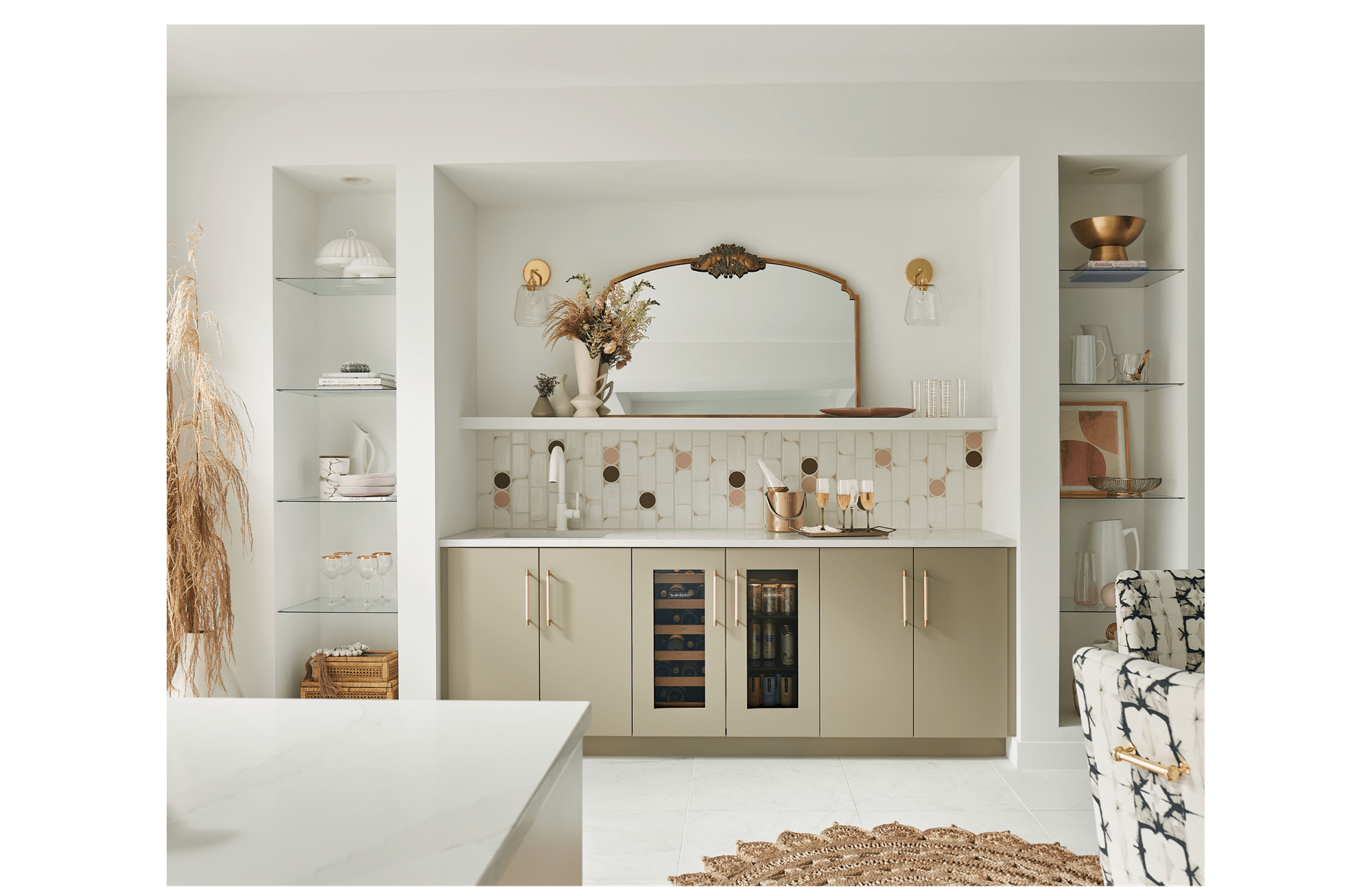 Refrigeration is not just limited to the kitchen, like this Designer Undercounter Refrigerator hidden in your bathroom.