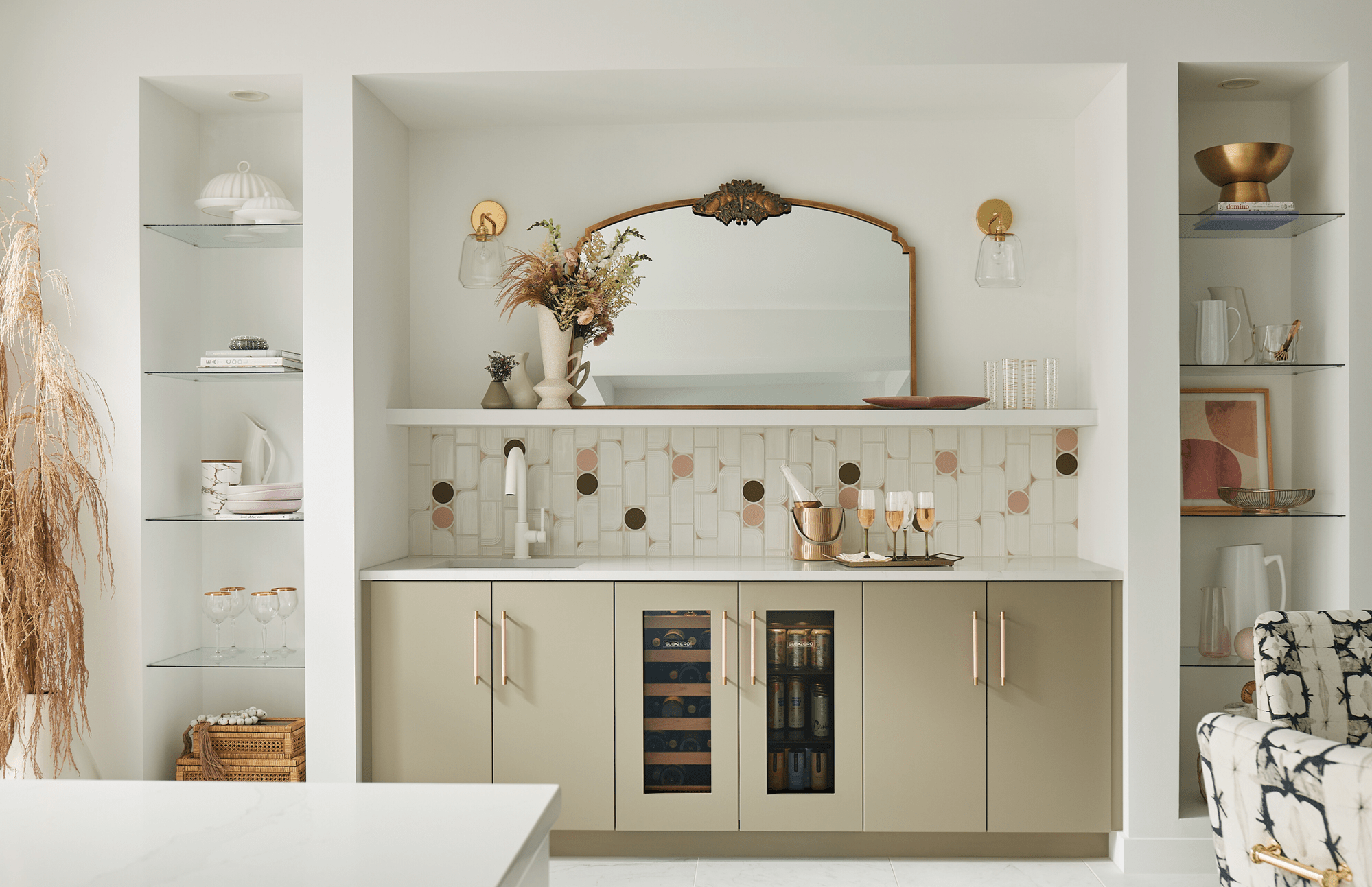 Refrigeration is not just limited to the kitchen, like this Designer Undercounter Refrigerator hidden in your bathroom.