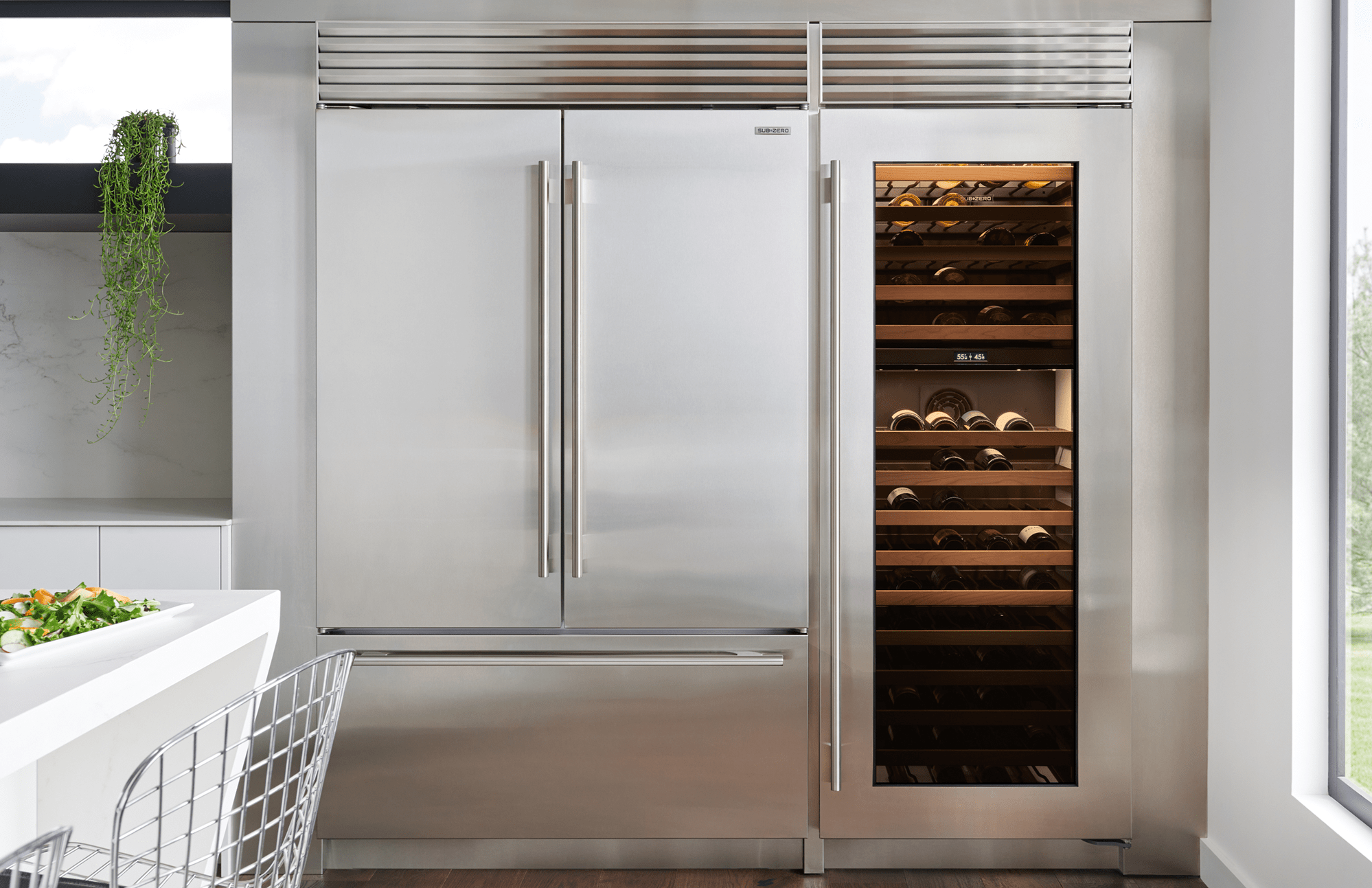 Sub-Zero Wine Storage Refrigerators have the ideal conditions for any design need in the kitchen or other space.