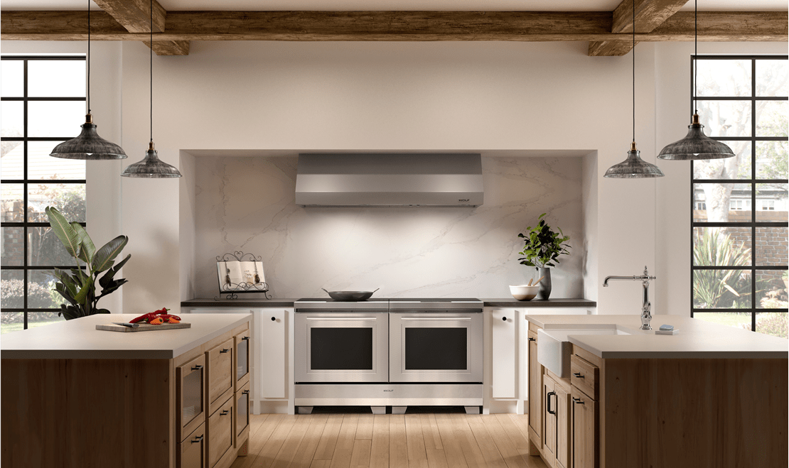 Dual installation kits allow for two 30-inch ranges to be combined into one seamless package that is striking in any kitchen.