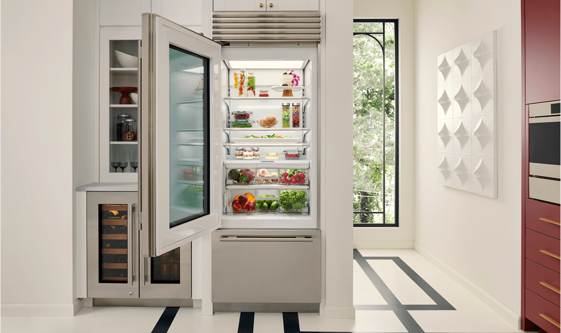 The Sub-Zero Classic Series Over-and-Under Refrigerator is Wi-Fi capable and offers best-in-class food preservation.