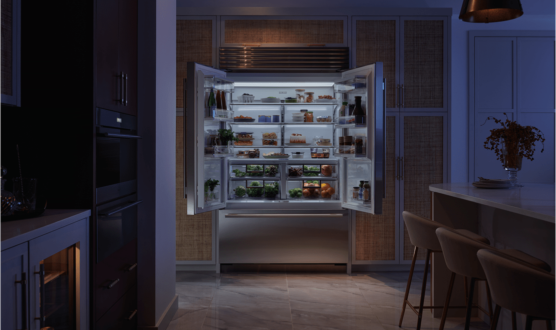 Sub-Zero fridges have Split Climate Intelligent Cooling System which allow for two zones to be independently controlled.