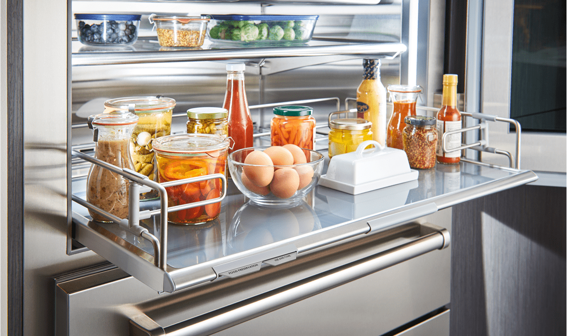 Sub-Zero refrigerators can have customized interiors to ensure every user gets the most from their products.