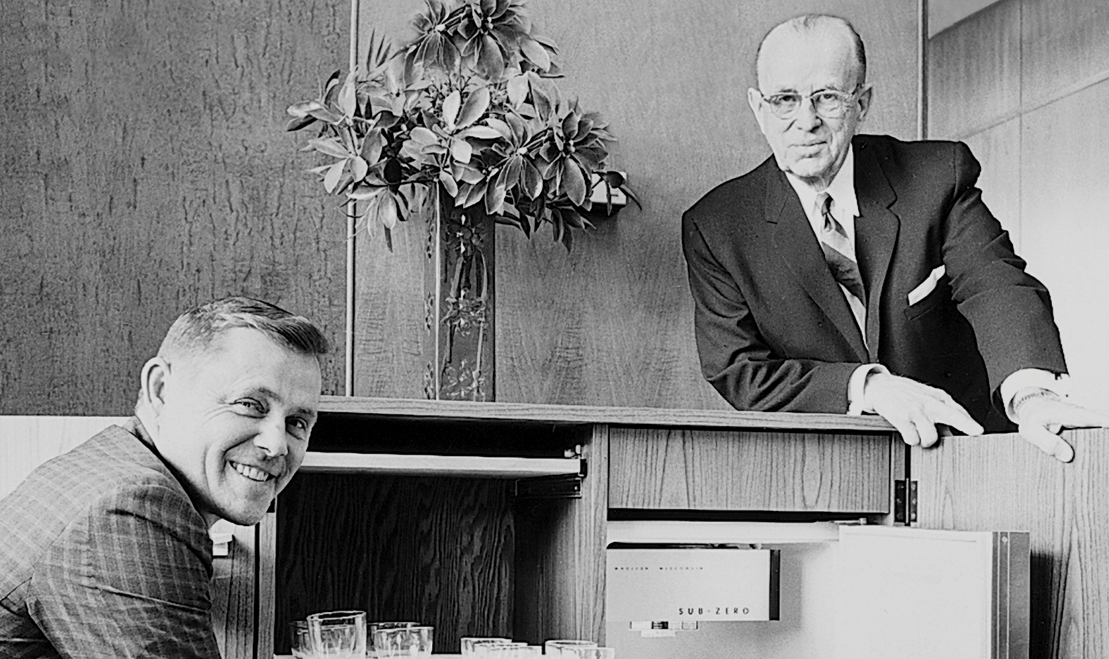 Bud Bakke, left, and Westye Bakke, right, laid the early groundwork for Sub-Zero Group Inc.