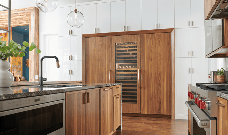 This Designer Wine Series Refrigerator with a panel-ready design seamlessly blends into any location within your home.