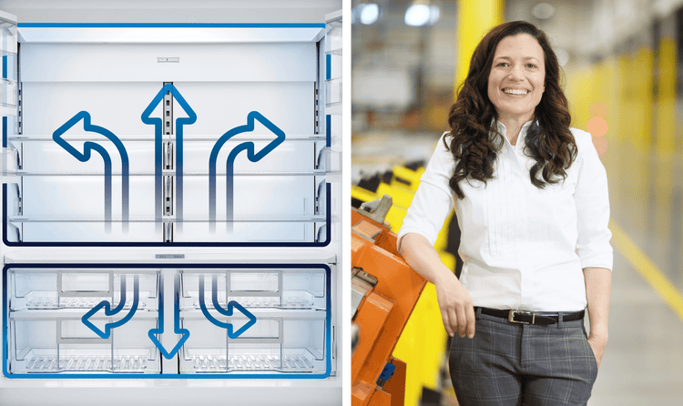 Wohlers received a patent for her work developing Sub-Zero’s Split Climate™ intelligent cooling system.