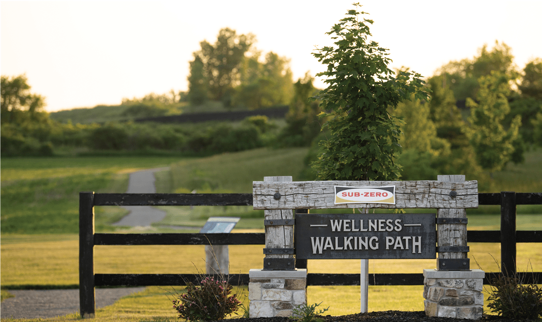 The Wellness Walking Path at the  Sub-Zero, Wolf, and Cove headquarters near Madison, Wisconsin.