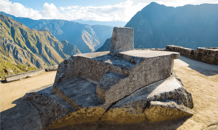The Sacred Stone located at Machu Picchu in Urubamba Province, Peru. Some say it holds a positive energy surrounding it.