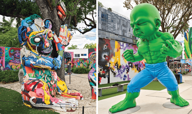 This creative, urban piece can be found at Wynwood Walls in Miami, Florida.