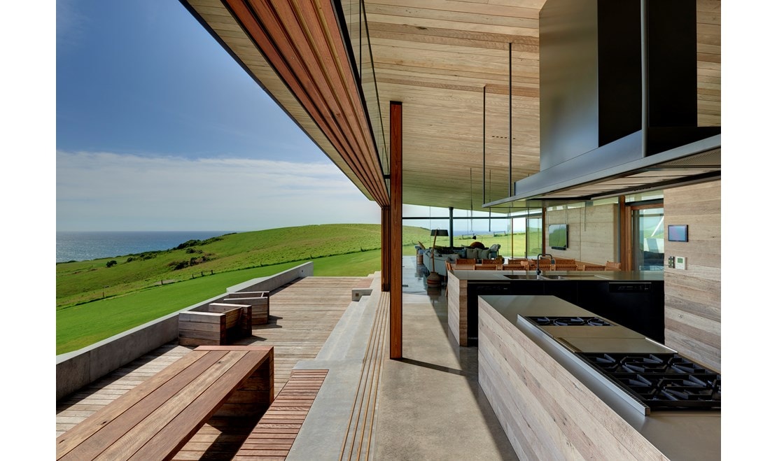 'The Farm' features an outside kitchen filled with Sub-Zero and Wolf appliances