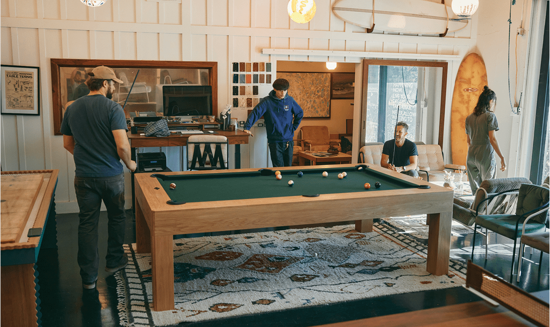 Sean Woosley Studio's ping-pong tables are meant for homes and offices and can be used as a standard table as well.