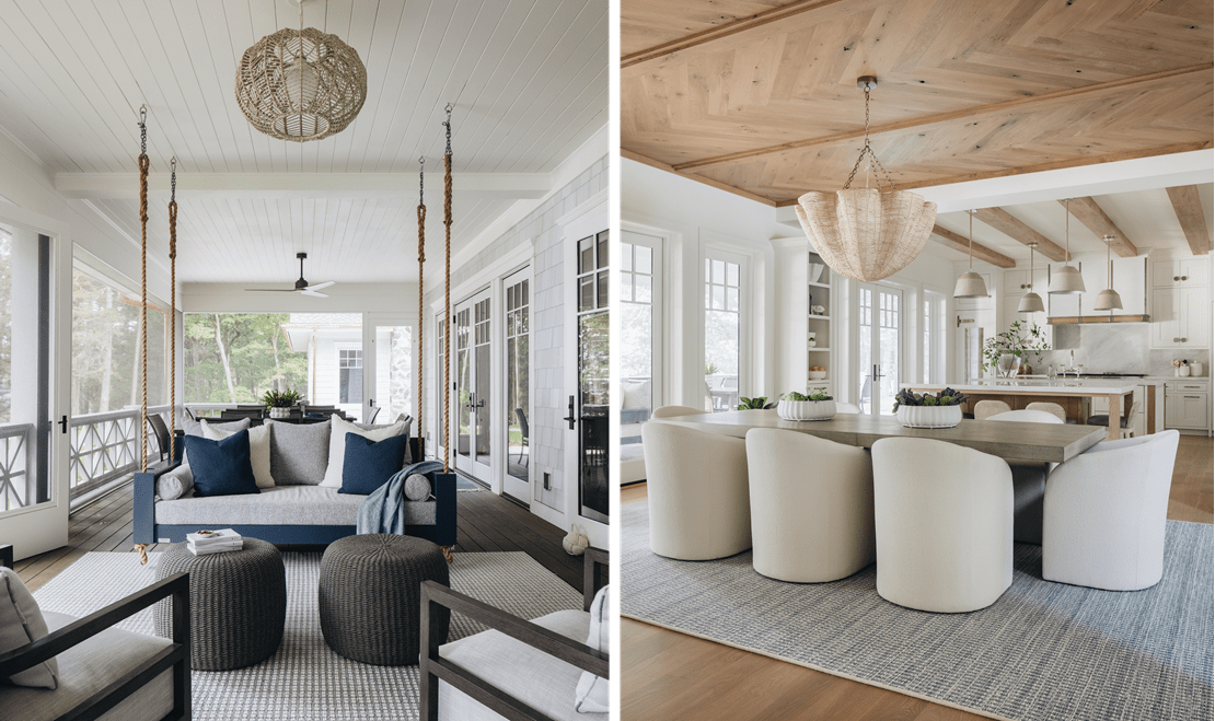 Color is consistent from room to room and the neutral tones are felt throughout the house.