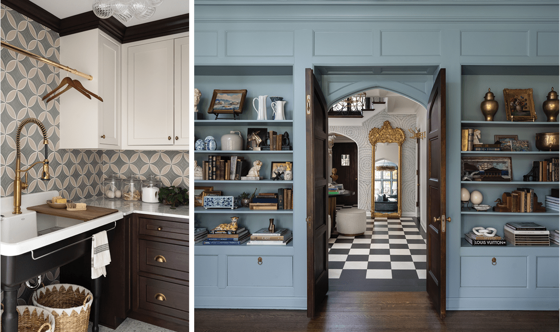 The home's renovation included five bathrooms, the primary closet, the second-floor laundry room, mudroom, and the kitchen.