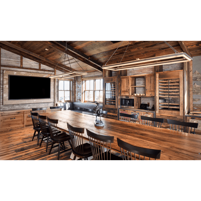 Draper DBS cabinetmakers located in Pennsylvania made all of the cabinets, cubicles, and booths beyond the kitchen.