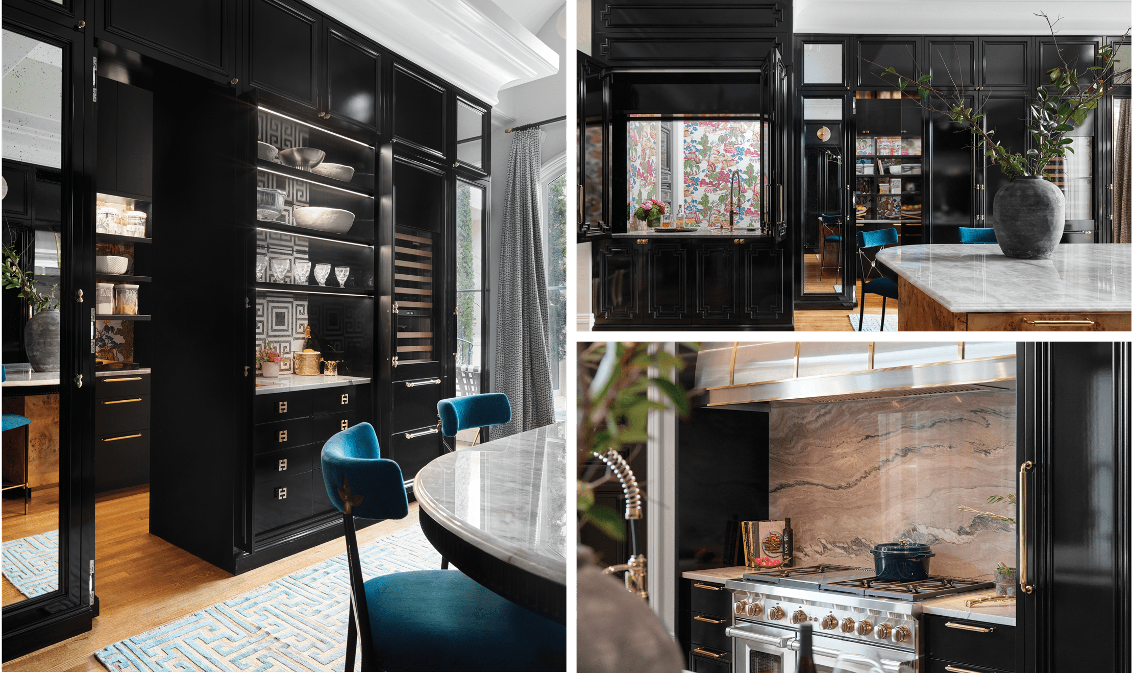 Additional perspectives of Fitzgerald's kitchen featuring unique storage designs that make her kitchen a staple.