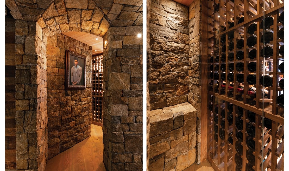 Holding more than 800 bottles, the wine cellar is ideal for a connoisseur’s collection. 