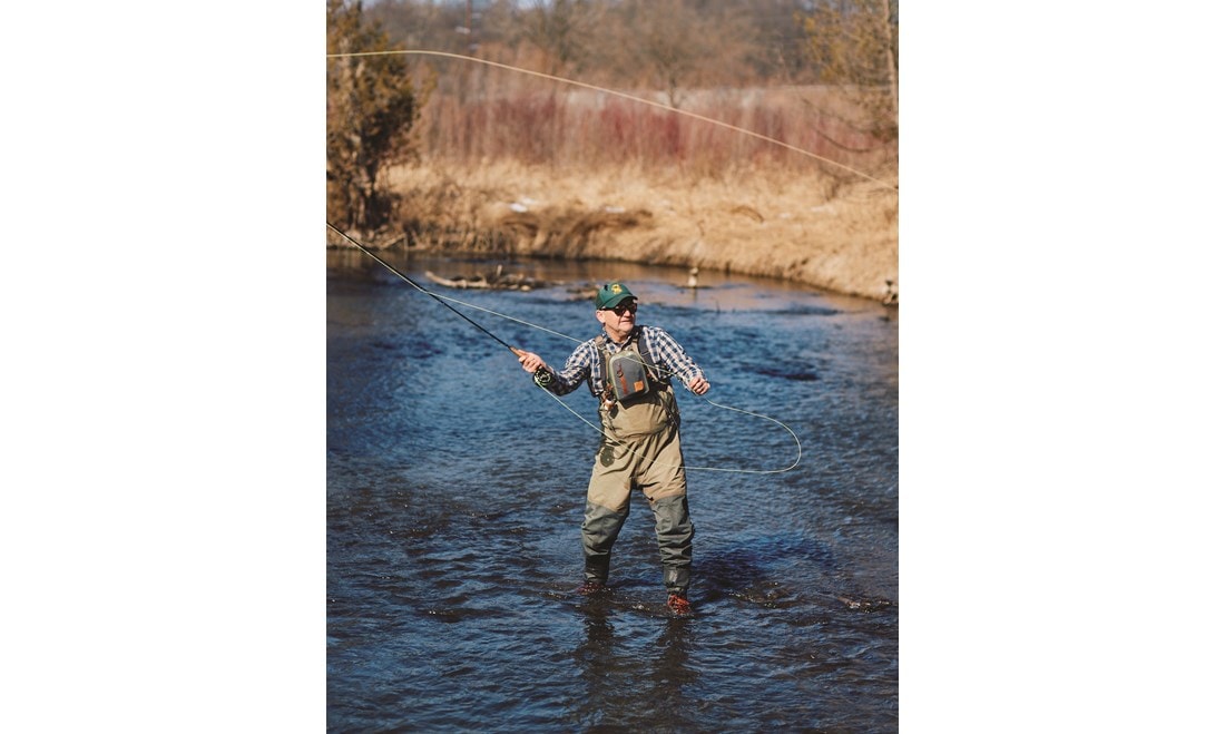 Chesebro fly-fishes in his leisure time