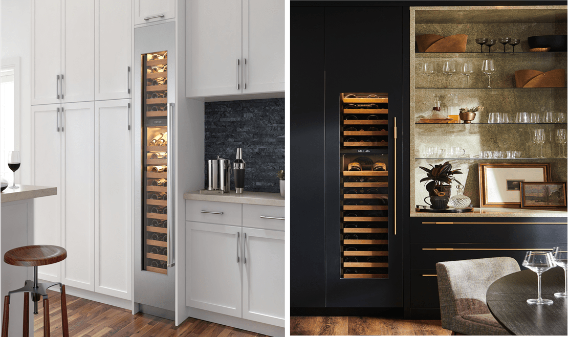 Capacity from 24 to 146 bottles, widths from 15" to 30", Sub-Zero Wine Refrigerators can fit wherever within any space.