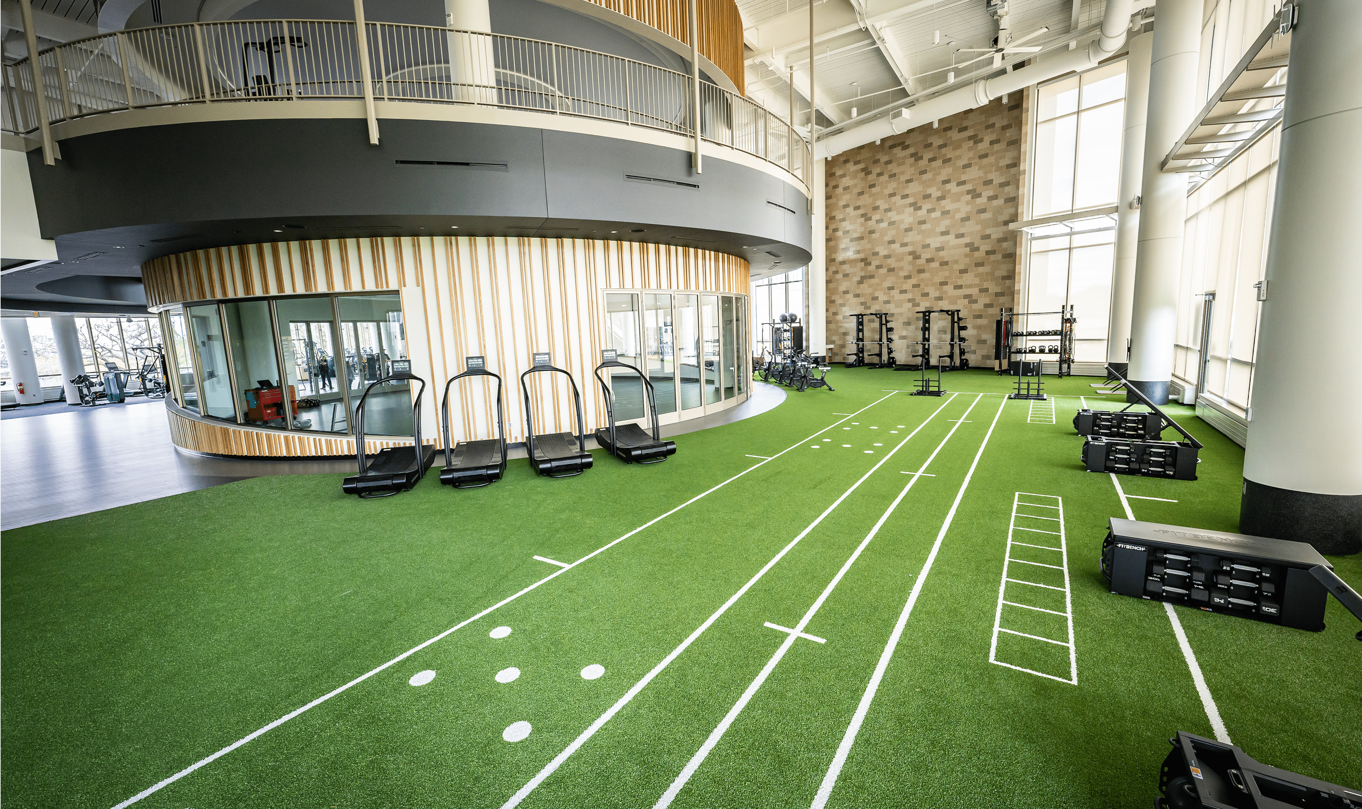 The Bakke Recreation & Wellness Center contains four floors of new equipment as well as full-size basketball areas.