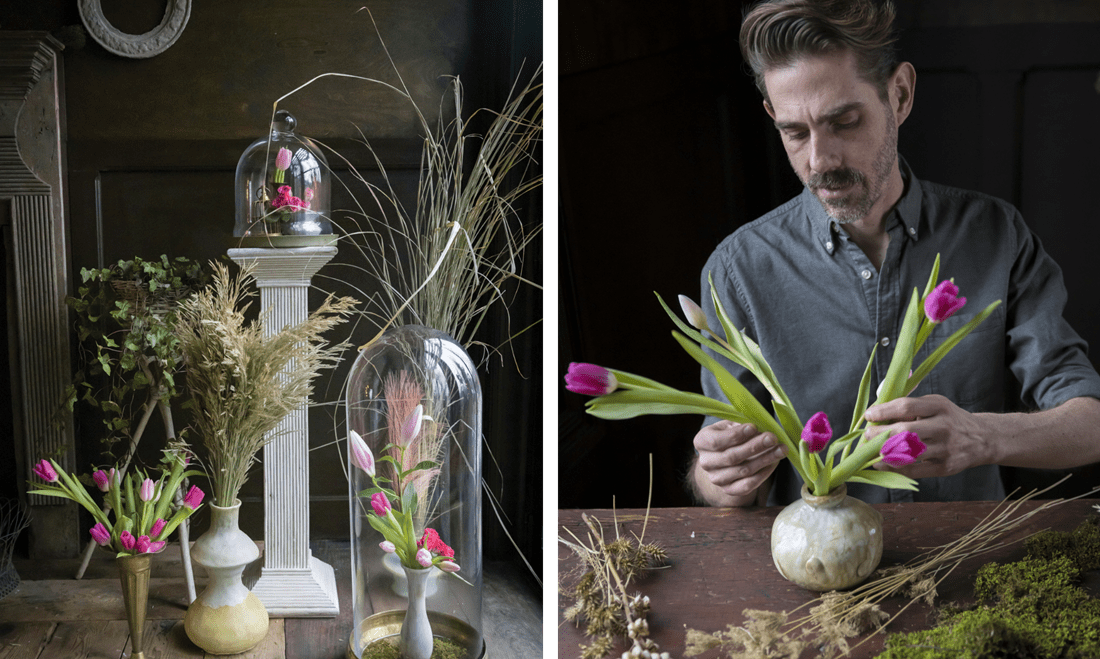 Unique floral displays and natural wreaths