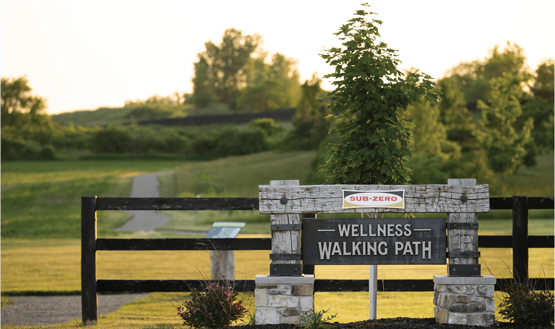 The Wellness Walking Path at the  Sub-Zero, Wolf, and Cove headquarters near Madison, Wisconsin.