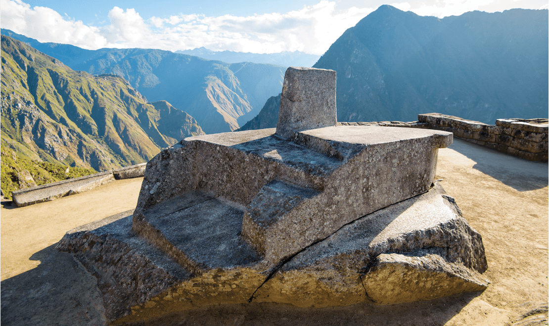 The Sacred Stone located at Machu Picchu in Urubamba Province, Peru. Some say it holds a positive energy surrounding it.