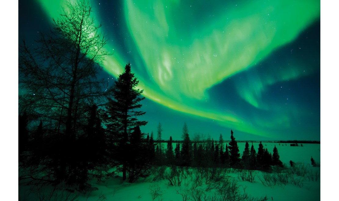 Named for the Roman goddess of dawn, the aurora borealis, the northern lights s a celestial display seen only in areas near the North Pole.