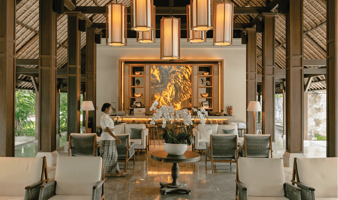 The luxury interior of the REVĪVŌ Wellness Resort allows residents to fully relax and focus on their wellness.