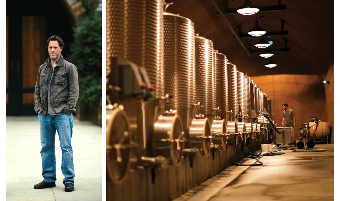 Abreu Vineyards winemaker Brad Grimes outside the winery cave.
