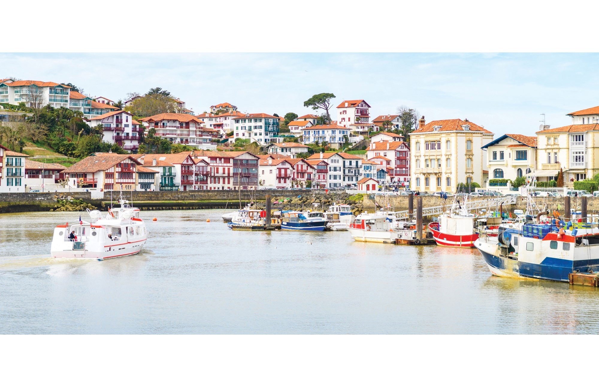 A unique, culturally rich area of Basque County in northeast Spain and southwest France showcases their bayfront location.