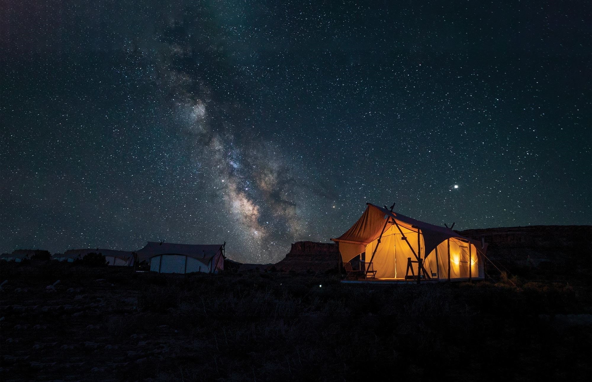 Under Canvas has elevated the idea of camping to near-luxury status, providing experiences at majestic National Park settings throughout the United States.
